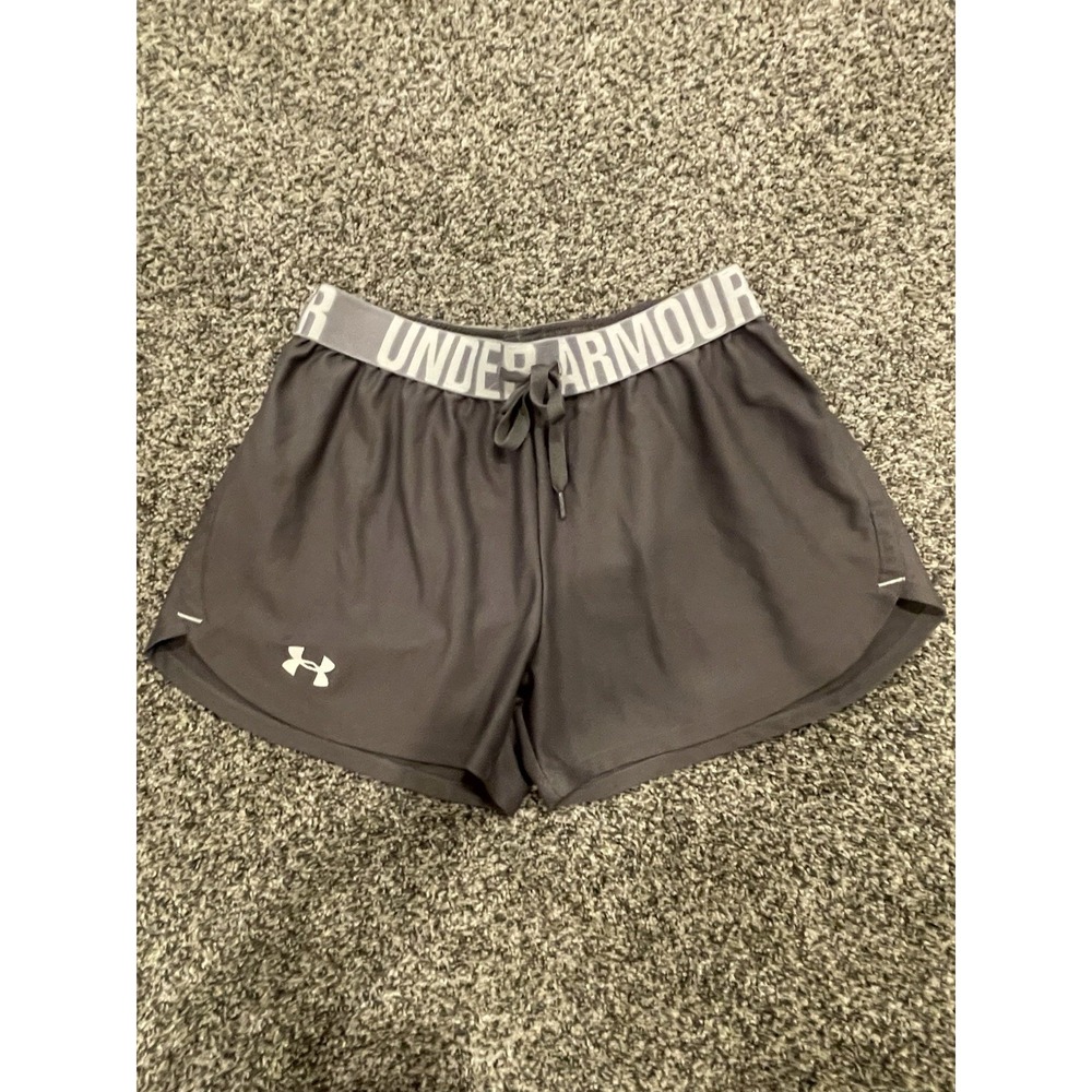 Under Armour Shorts Womens Size XS Gray HeatGear Loose Fit Running Training Gym